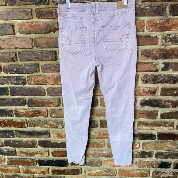American Eagle Outfitters Mauve Pink Purple Hi-Rise Jeggings Women's Size 10 - Picture 5 of 8